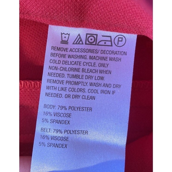 NEW All Worthy Belted Hunter McGrady Ankle Pants Size 4 Women’s Red - Picture 4 of 9